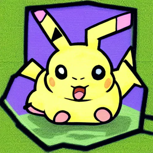 Image similar to a cow shaped Pikachu, Ken Sugimori style