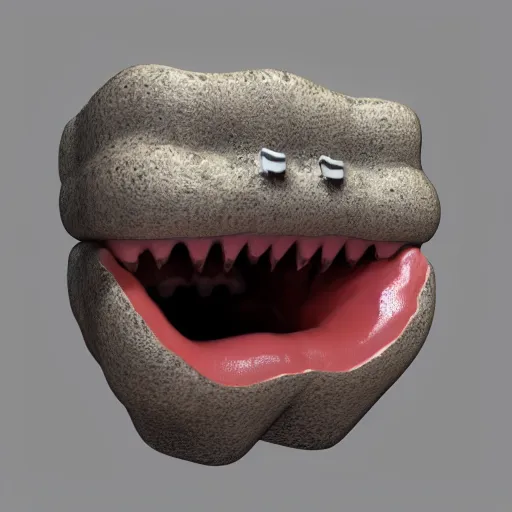 Image similar to poorly rendered 3 d set of teeth