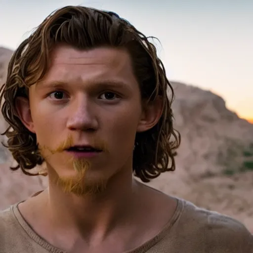 Image similar to tom holland as jesus christ