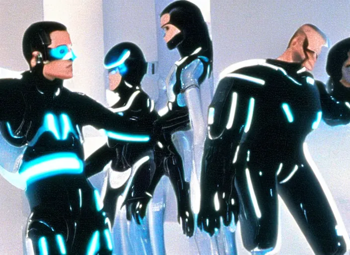 Image similar to scene from the 1 9 9 2 science fiction film tron