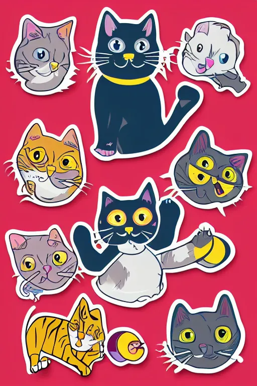 Image similar to Portrait of a cat as a wrestler, sticker, colorful, illustration, highly detailed, simple, smooth and clean vector curves, no jagged lines, vector art, smooth