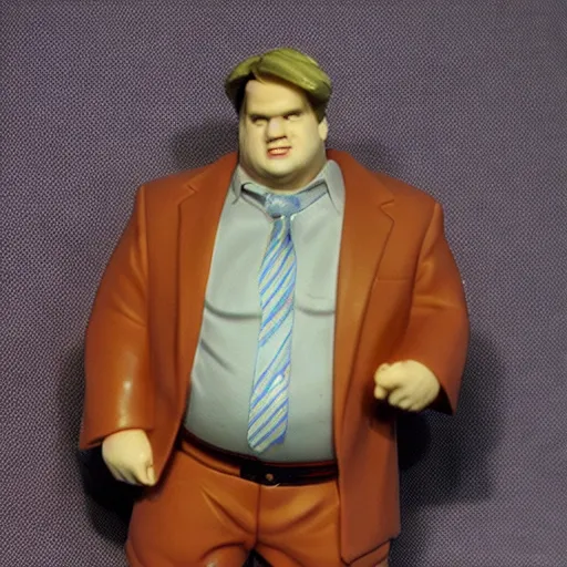 Image similar to chris farley, action figurine, ebay photo