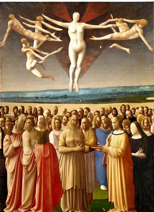 Image similar to renaissance painting of a realistic and precise fire painted, gemetrically precise, painted by piero della francesca, high quality, no blur, 4 k