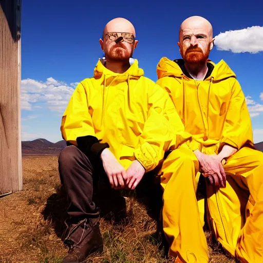 Image similar to walter white and jesse pinkman muckbang