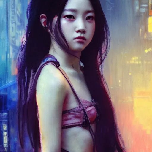 Image similar to jisoo of blackpink, hyperrealistic portrait, bladerunner street, art of elysium by jeremy mann and alphonse mucha, fantasy art, photo realistic, dynamic lighting, artstation, poster, volumetric lighting, very detailed face, 8 k, award winning