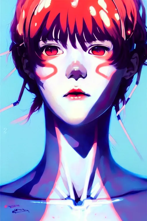 Image similar to a ultradetailed beautiful panting of rei ayanami, by conrad roset, greg rutkowski and makoto shinkai, trending on artstation