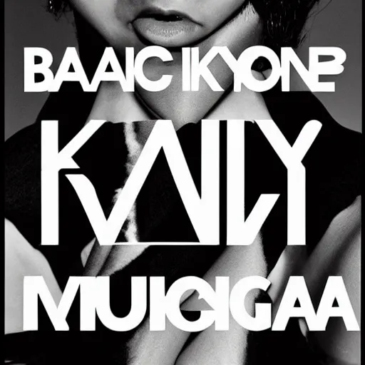 Image similar to black on white editorial typography cover for balenciaga in style of david rudnick, y 2 k