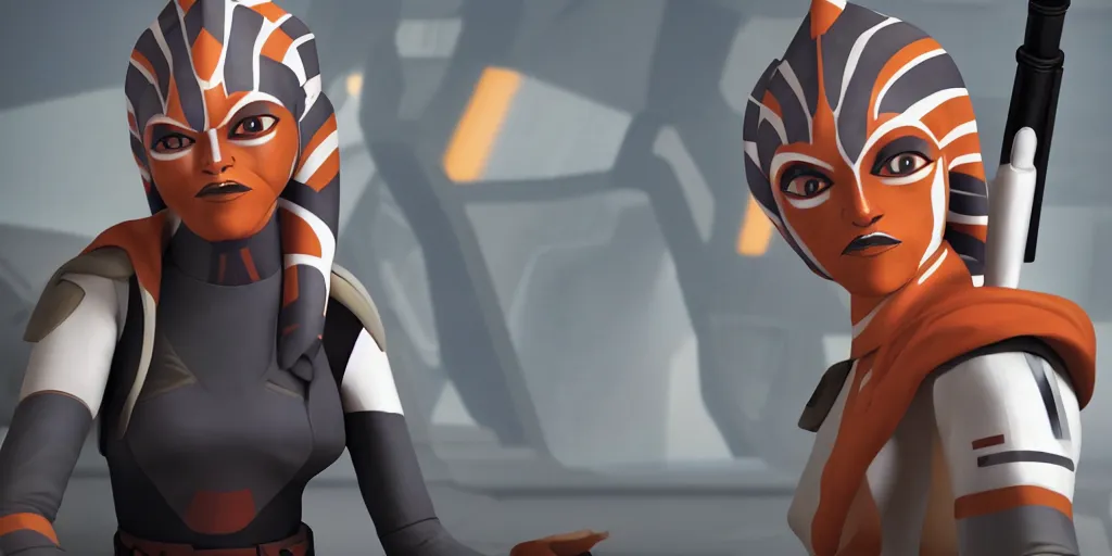 Image similar to Ahsoka Tano as Tie-Bomber pilot in full uniform