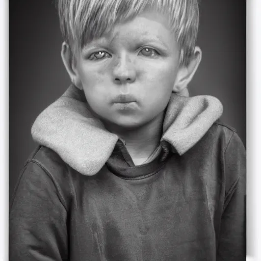 Image similar to portrait of a small boy by antti karppinen