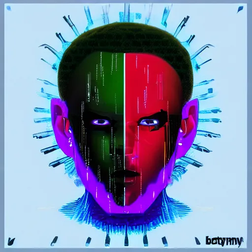 Image similar to villian, electronic enigma, in the style of simon beasley