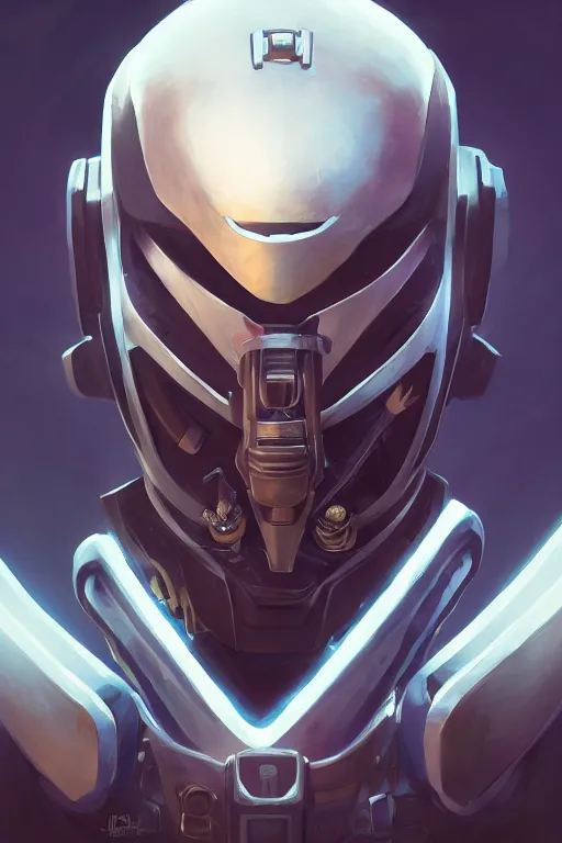 Image similar to epic mask helmet robot ninja portrait stylized as fornite style game design fanart by concept artist gervasio canda, behance hd by jesper ejsing, by rhads, makoto shinkai and lois van baarle, ilya kuvshinov, rossdraws global illumination radiating a glowing aura global illumination ray tracing hdr render in unreal engine 5