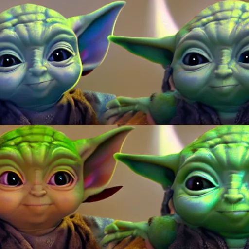 Baby Yoda And group meet each other for the first time