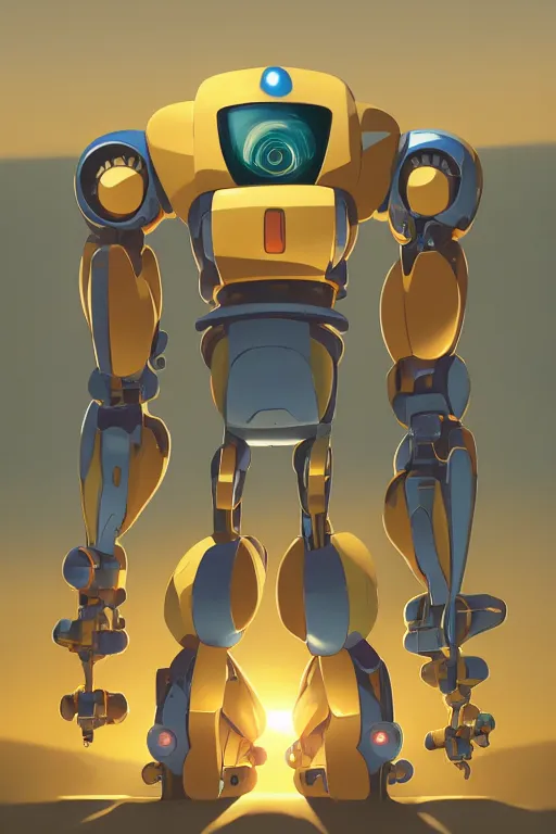 Image similar to metabots medabots medarotto medarot robot minimalist comics, behance hd by jesper ejsing, by rhads, makoto shinkai and lois van baarle, ilya kuvshinov, rossdraws global illumination ray tracing hdr radiating a glowing aura