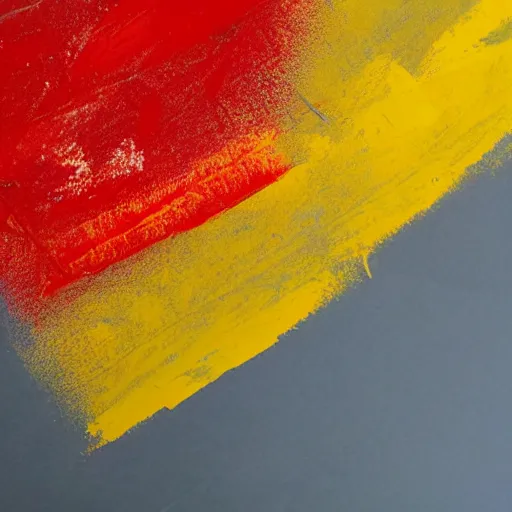 Prompt: red paint mixed with yellow paint