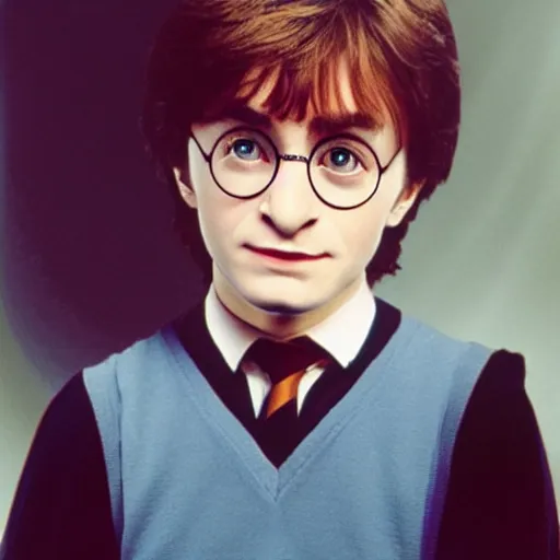 Prompt: Harry potter portrait, 1980 color photo, award winning