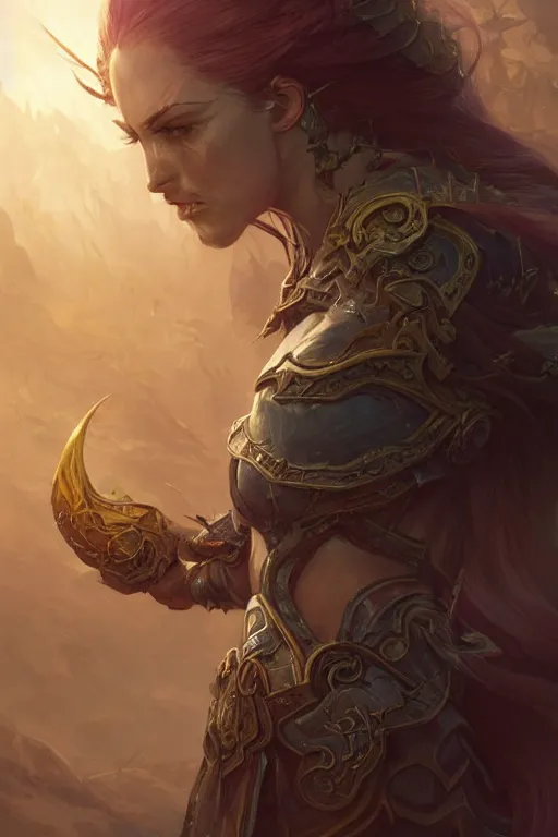 Image similar to Elden ring, world of warcraft, digital painting, highly detailed, artstation, concept art, illustration, smooth, sharp focus, art by artgerm and greg rutkowski and alphonse mucha and loish and WLOP