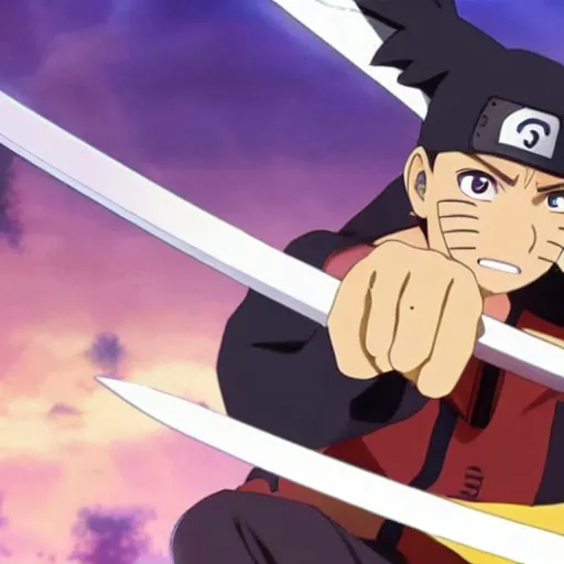 Prompt: Remi Malek as Naruto Sword Art Online Movie Adaptation