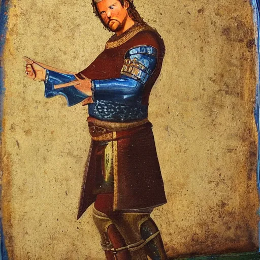 Prompt: chris jericho medieval painting, oil painting