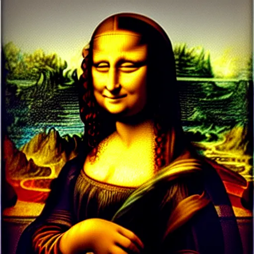 Image similar to an improved painting of the Mona Lisa