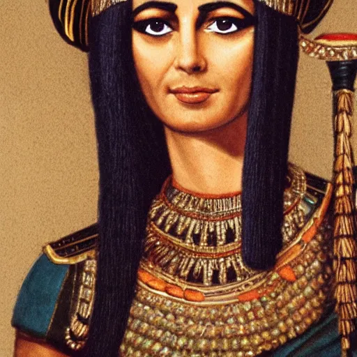 Image similar to cleopatra with the face of annita