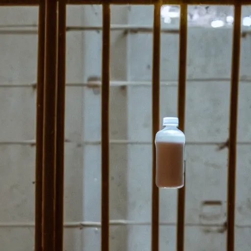 Image similar to bottle of milk inside a jail