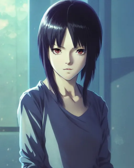 Image similar to portrait Anime as Danila-the-Demonslayer girl cute-fine-face, pretty face, realistic shaded Perfect face, fine details. Anime. realistic shaded lighting by Ilya Kuvshinov katsuhiro otomo ghost-in-the-shell, magali villeneuve, artgerm, rutkowski, WLOP Jeremy Lipkin and Giuseppe Dangelico Pino and Michael Garmash and Rob Rey