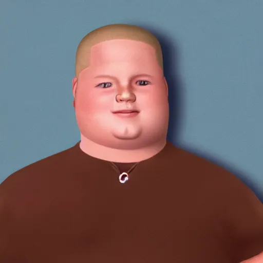 Image similar to bobby hill in real life real photo