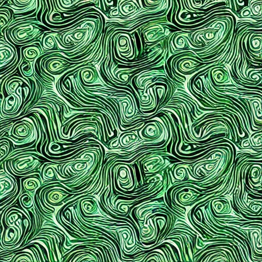 Image similar to green chrome swirling patterns