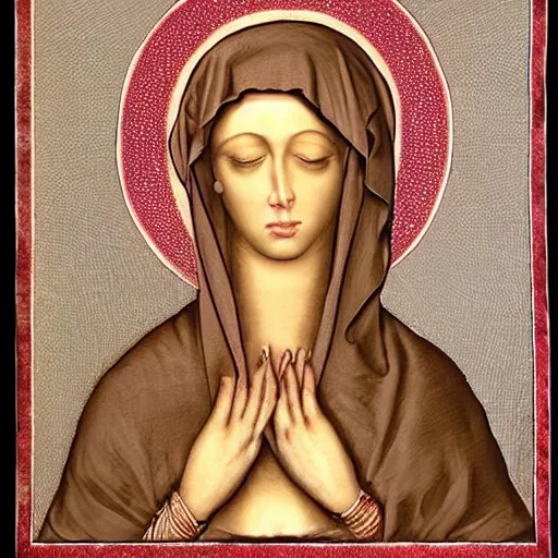 Image similar to veiled virgin