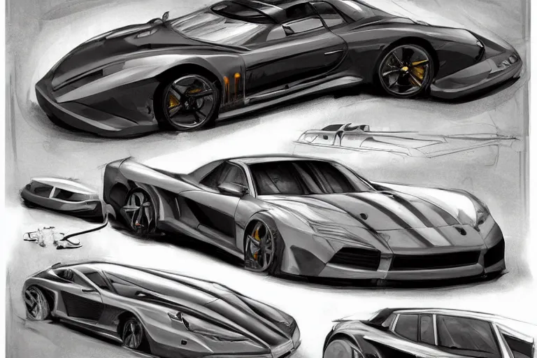 Image similar to Automotive design art, digital art, marker art, Frank Stephenson, gordon murray, trending on Behance, trending on artstation, trending on deviantart, trending on dezeen,