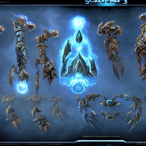 Image similar to StarCraft 3 concept art
