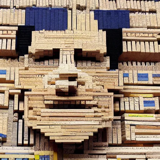 Prompt: boris johnson made out of blocks