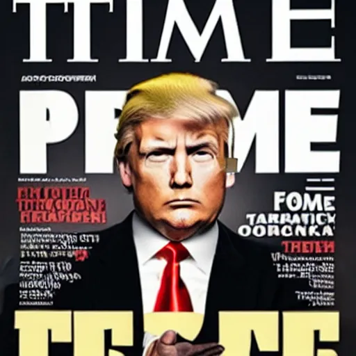 Prompt: Time person of the year: Bald Donald Trump,