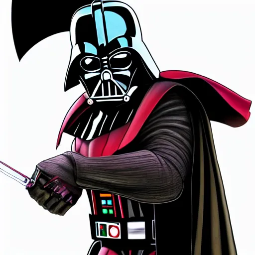 Prompt: Darth Vader in Iron Man style