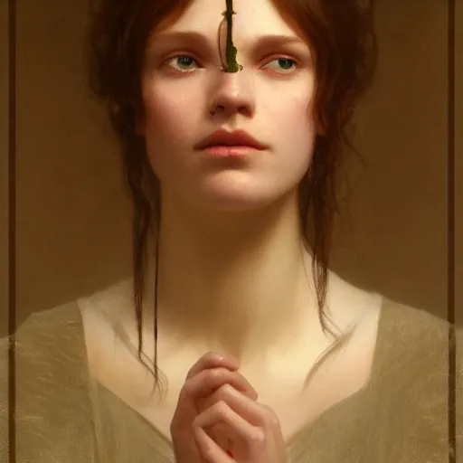 Image similar to a simple face highly detailed, dim volumetric lighting, 8k, post-processing, soft painting, trending on artstation, concept art, smooth, sharp focus, illustration,by Tom Bagshaw and Daniel Gerhartz and Albert Aublet and Lawrence Alma-Tadema and alphonse mucha