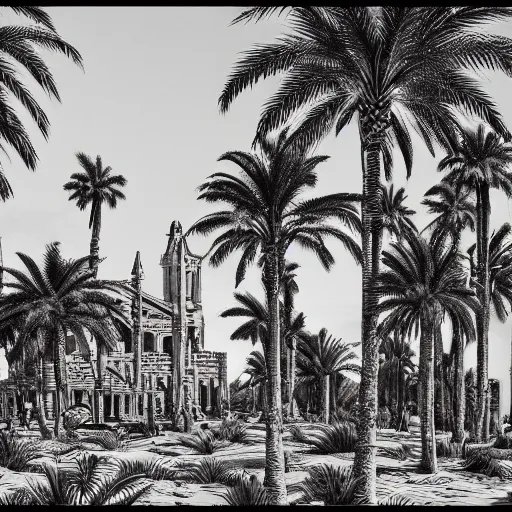 Prompt: old testament Court of Deborah under palm tree, cinematic, establishing shot, extremely high detail, shining, photo realistic, cinematic lighting, intricate line drawings, 8k resolution