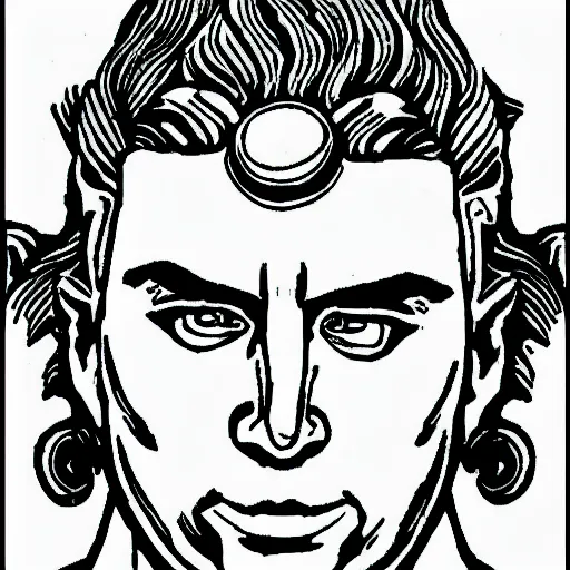 Image similar to apollo face 3 / 4 close up coloring pages