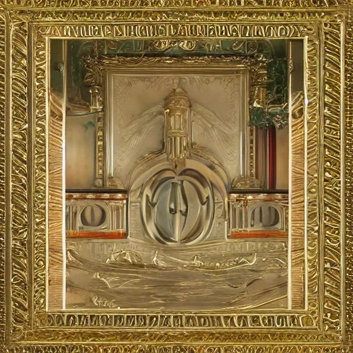 Image similar to a toilet made from solid gold. highly detailed, ornate, photorealistic