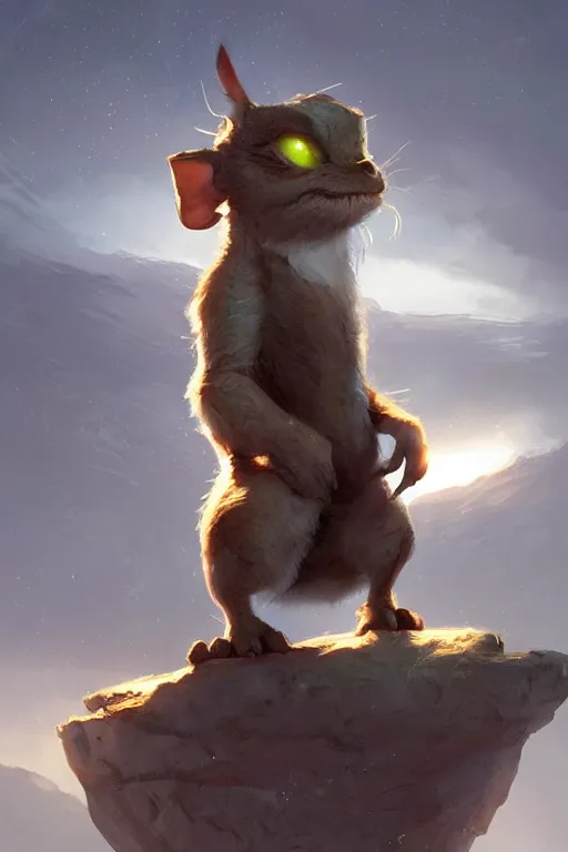 Image similar to cute adorable critter, dramatic lighting, cinematic, establishing shot, extremly high detail, photo realistic, cinematic lighting, post processed, concept art, artstation, matte painting, style by eddie mendoza, raphael lacoste, alex ross