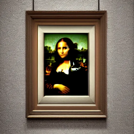 Image similar to mona lisa is waiting for the subway in a subway station. by leonardo di ser piero da vinci, - w 1 0 2 4