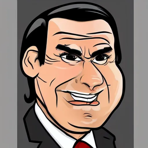 Image similar to jair bolsonaro caricature realism, in the style of al hirschfeld!