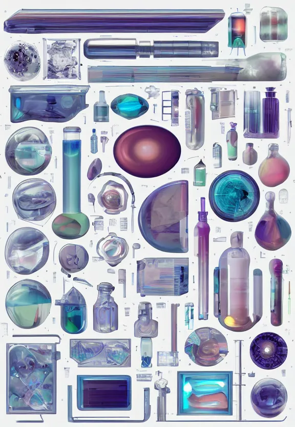 Image similar to clean, technology, weird stuff, medical diagram, gem - tones, muted color, hyperrealism, stage lighting