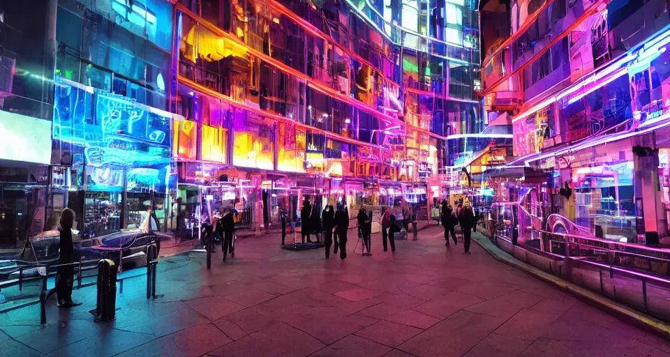 Prompt: futuristic neon London