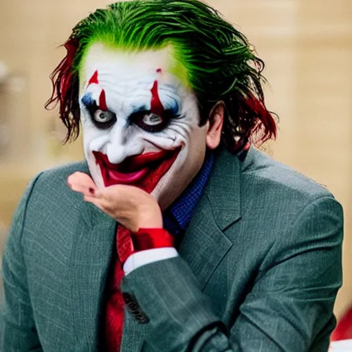 Image similar to michael scott as joker