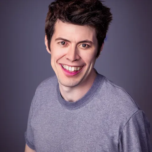 Prompt: portrait of Tobuscus, high resolution 8k, studio lighting, 50mm lens, depth of blur,