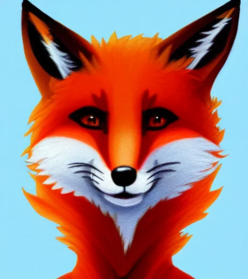 Image similar to expressive stylized master furry artist digital colored pencil painting full body portrait character study of the fox small head fursona animal person by master furry artist blotch