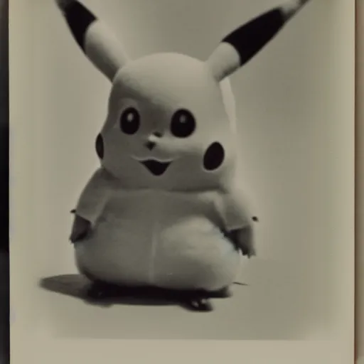 Image similar to 1 9 5 0 s polaroid picture of pikachu