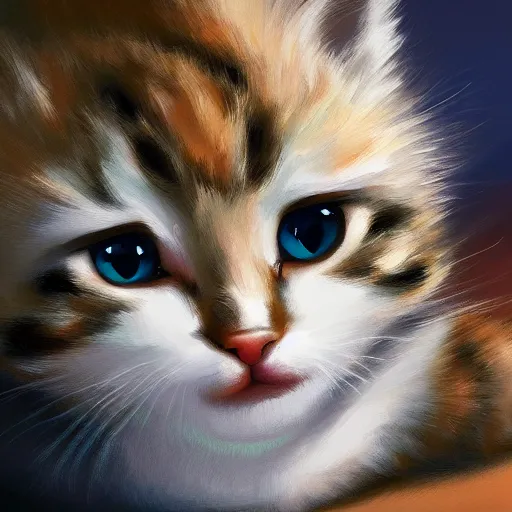 Image similar to instagram logo as a kitten, oil painting, ultradetailed, artstation, ultradetailed, digital painting, ultradetailed