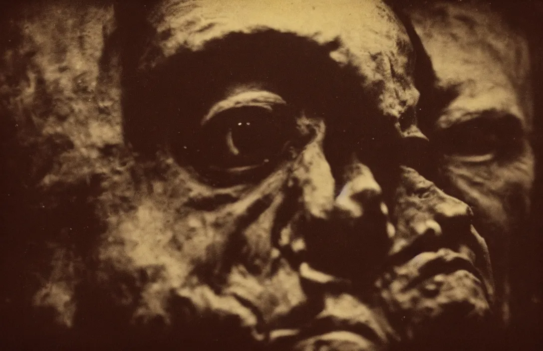 Prompt: work of art intact flawless ambrotype from 4 k criterion collection remastered cinematography gory horror film, ominous lighting, evil theme wow photo realistic postprocessing phantasmagoric tomb in which the body will be laid divisionism directed by kurosawa
