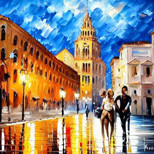 Prompt: painting Valencia style Afremov Leonid